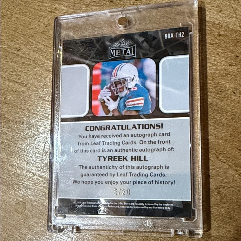 Tyreek Hill Auto! Awesome card!